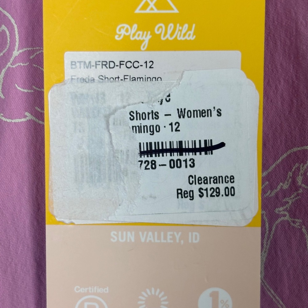 Wild Rye Women's Shorts SZ 12 Pink Flamingo Print Golf Bike Active‎ NEW - Picture 13 of 14
